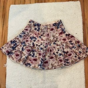 Lauren Conrad runway mini skirt floral print